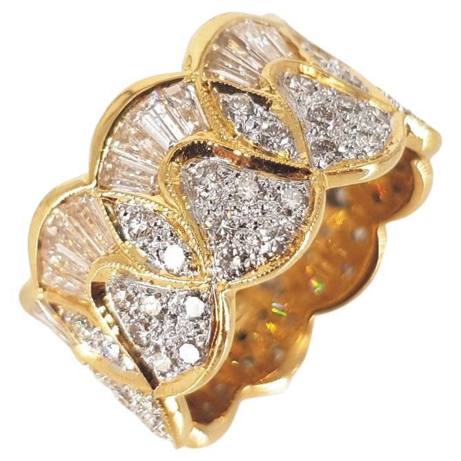 Stunning Diamond Yellow Gold Ring at 1stDibs