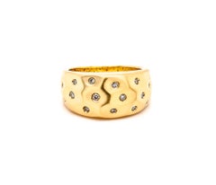 18ct Yellow Gold & Diamond Ring "Lava"