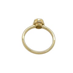 18ct Yellow Gold Diamond Ring Set with 0.81ct Cushion Cut Diamond