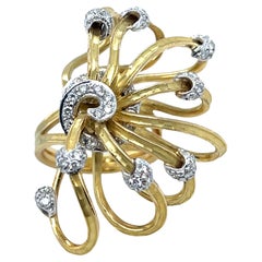 Anello in oro giallo 18ct con diamanti naturali incastonati da 0,90ct