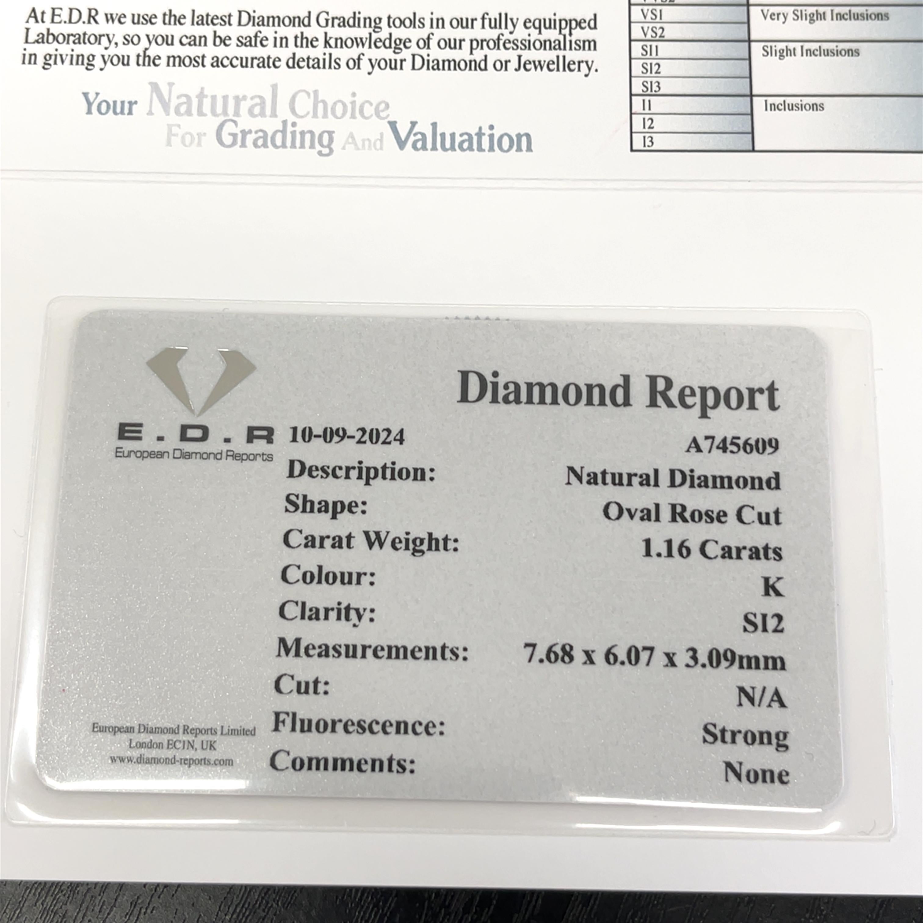 18ct Yellow Gold Diamond Ring Set With 1.16ct Old cut Diamond For Sale 2