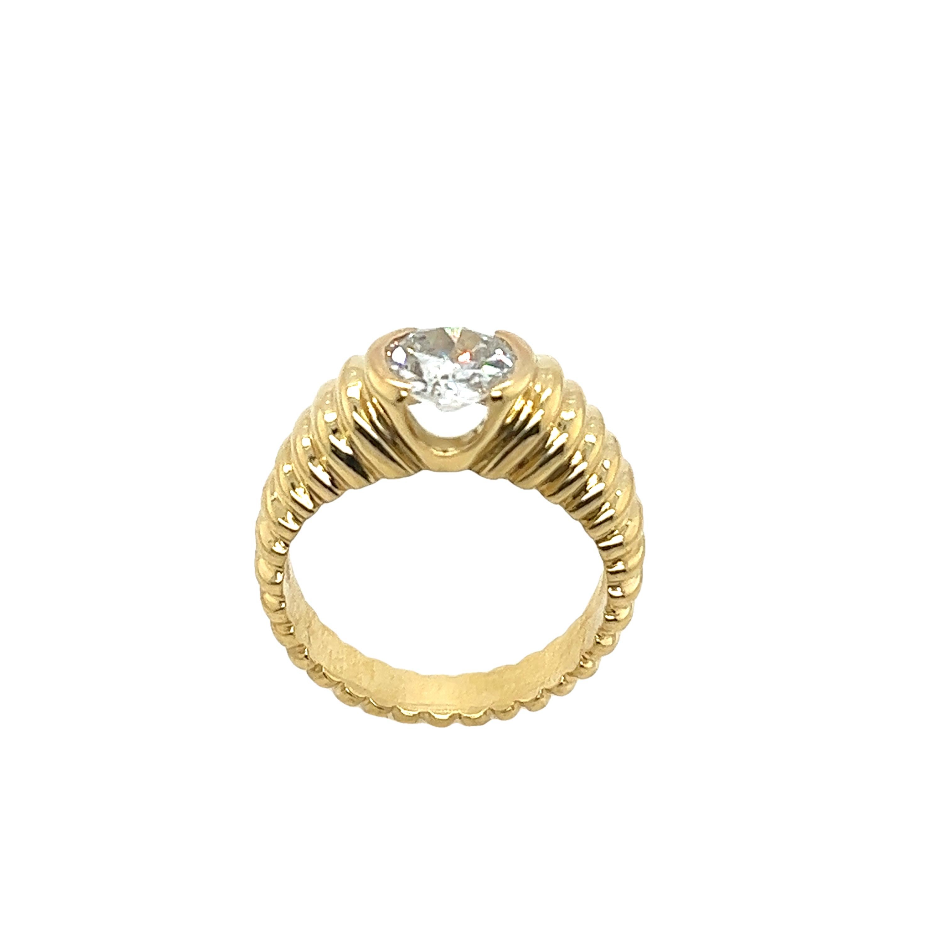 Discover timeless elegance with this stunning 18ct Yellow Gold 
Diamond Ring, featuring a 1.24ct G/SI2 Old Cut Diamond. 
This exquisite ring showcases the unique charm of an old cut diamond, set in luxurious yellow gold, 
making it a perfect choice