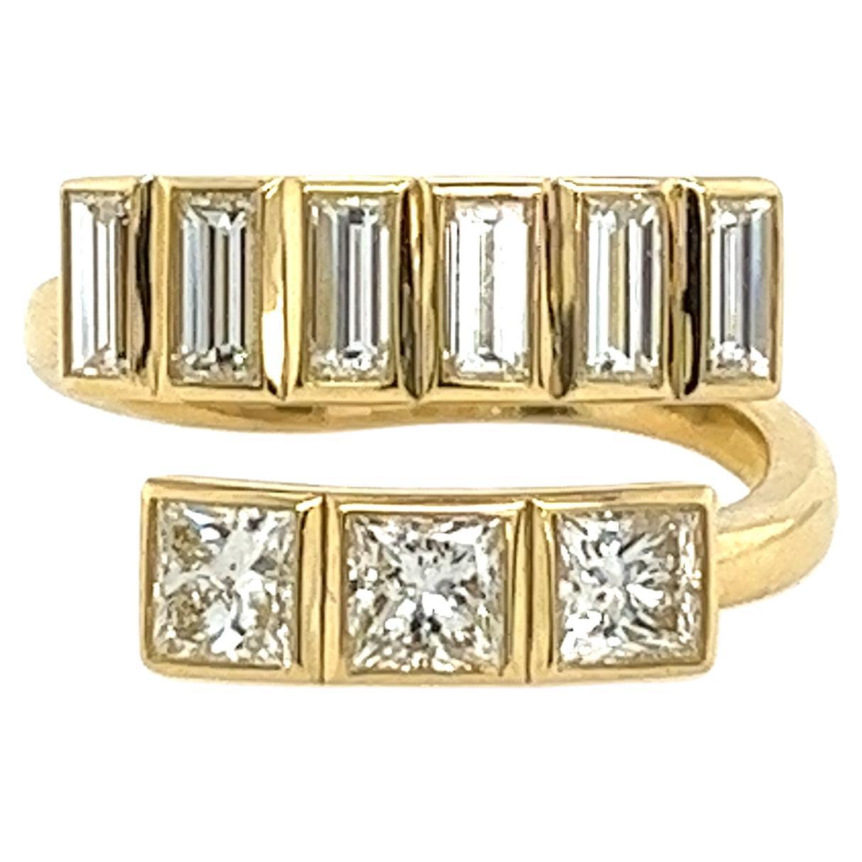 18ct Yellow Gold Diamond Ring Set With 1.80ct Natural Diamonds