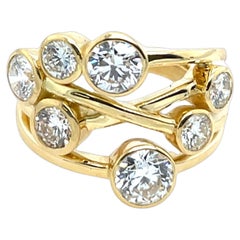 18ct Yellow Gold Diamond Ring, Set With 2.29ct Round Brilliant Natural Diamond