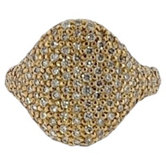 18ct Yellow Gold Diamond Signet Ring – 1.51ct Natural Diamonds