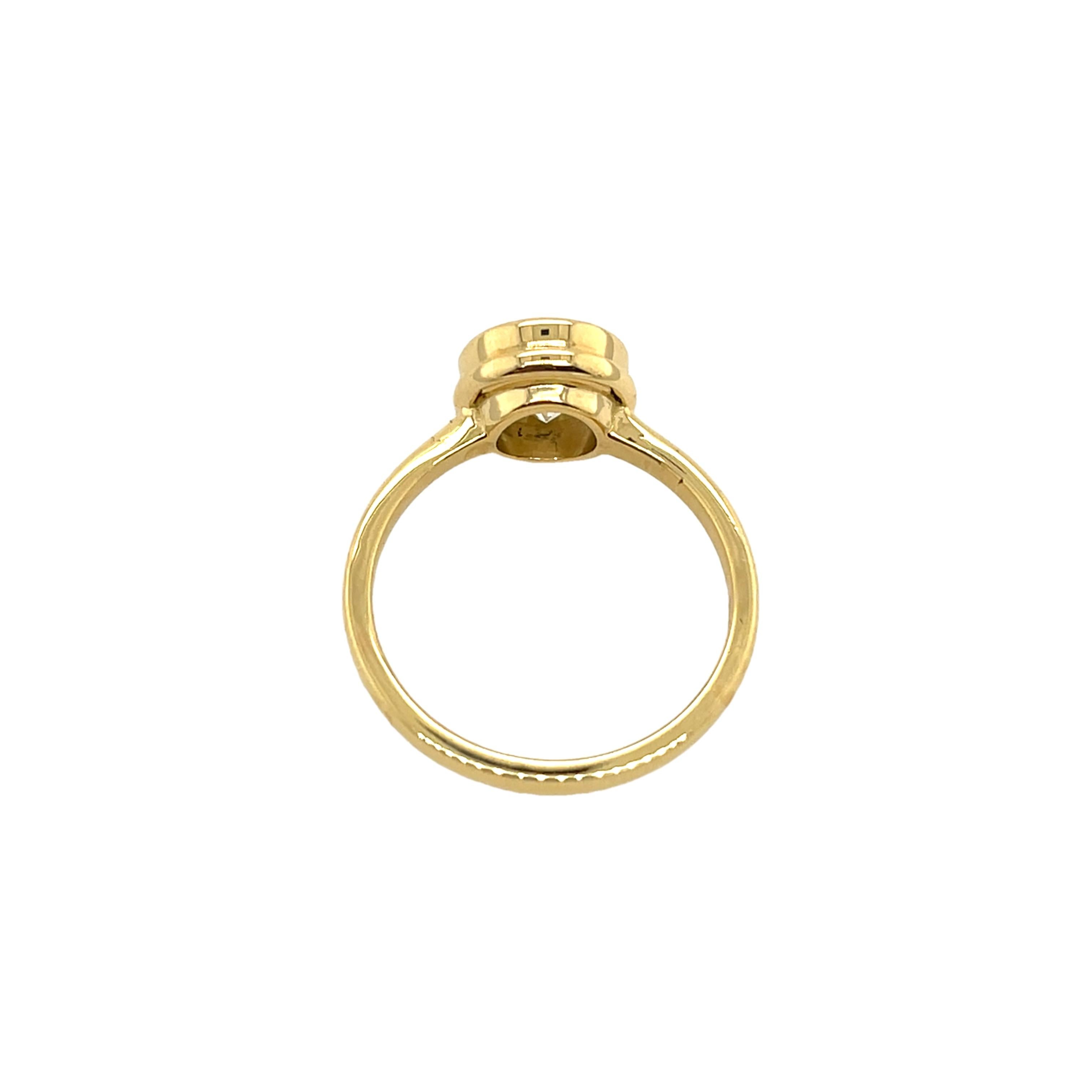14 Karat Roségold & Platin Diamantring, mit 0,38 Karat rundem Diamanten besetzt 4
