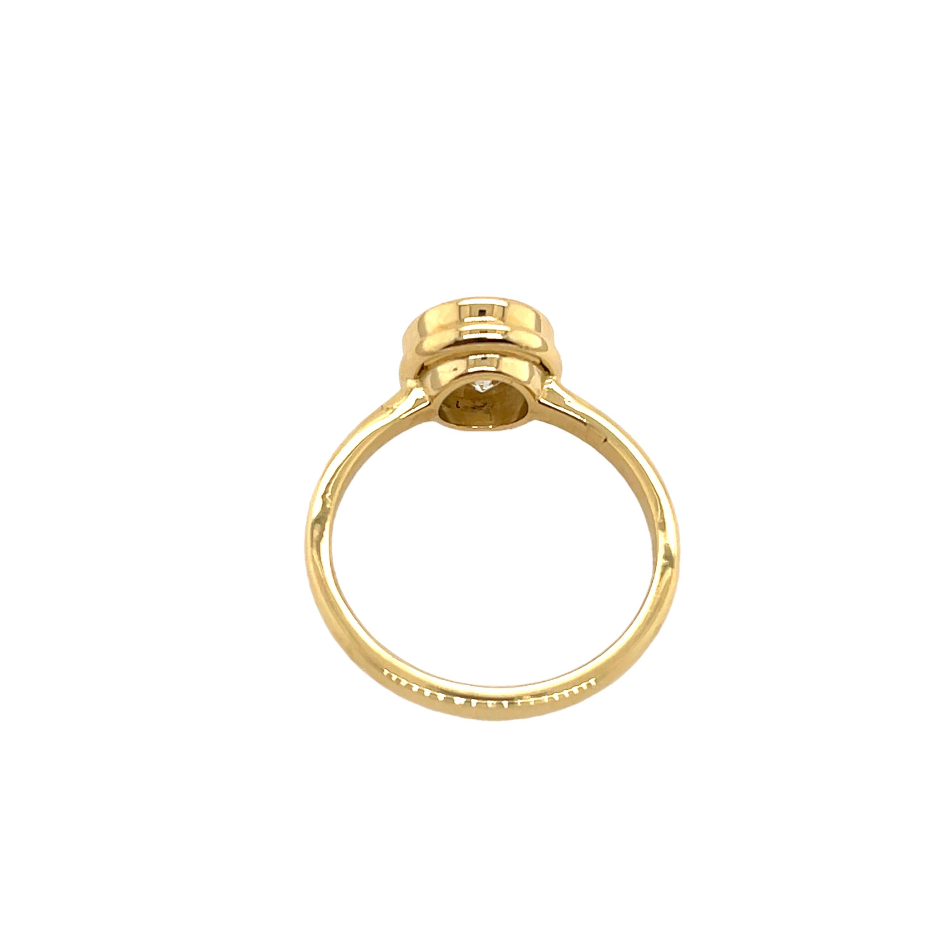 14 Karat Roségold & Platin Diamantring, mit 0,38 Karat rundem Diamanten besetzt 1