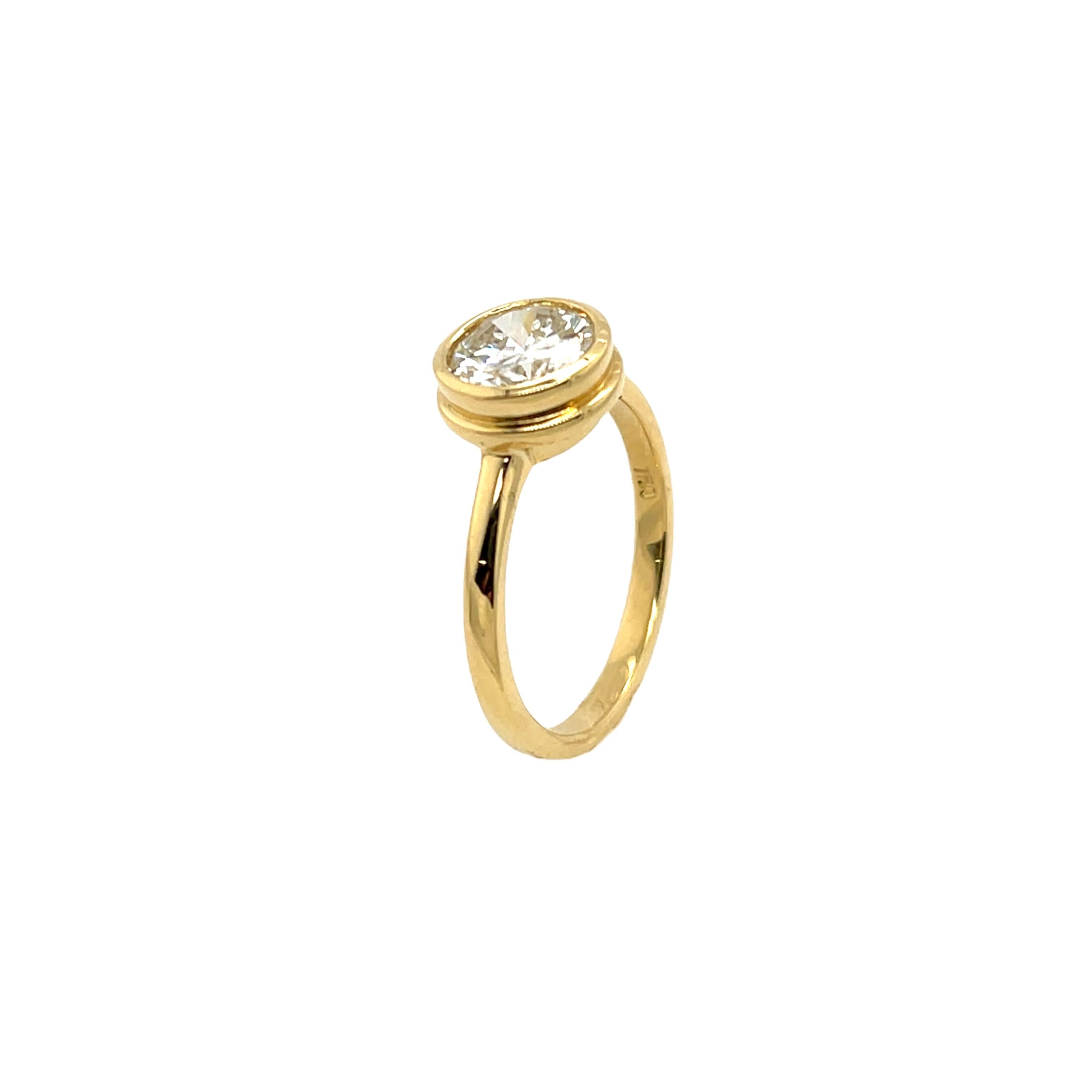 14 Karat Roségold & Platin Diamantring, mit 0,38 Karat rundem Diamanten besetzt 2