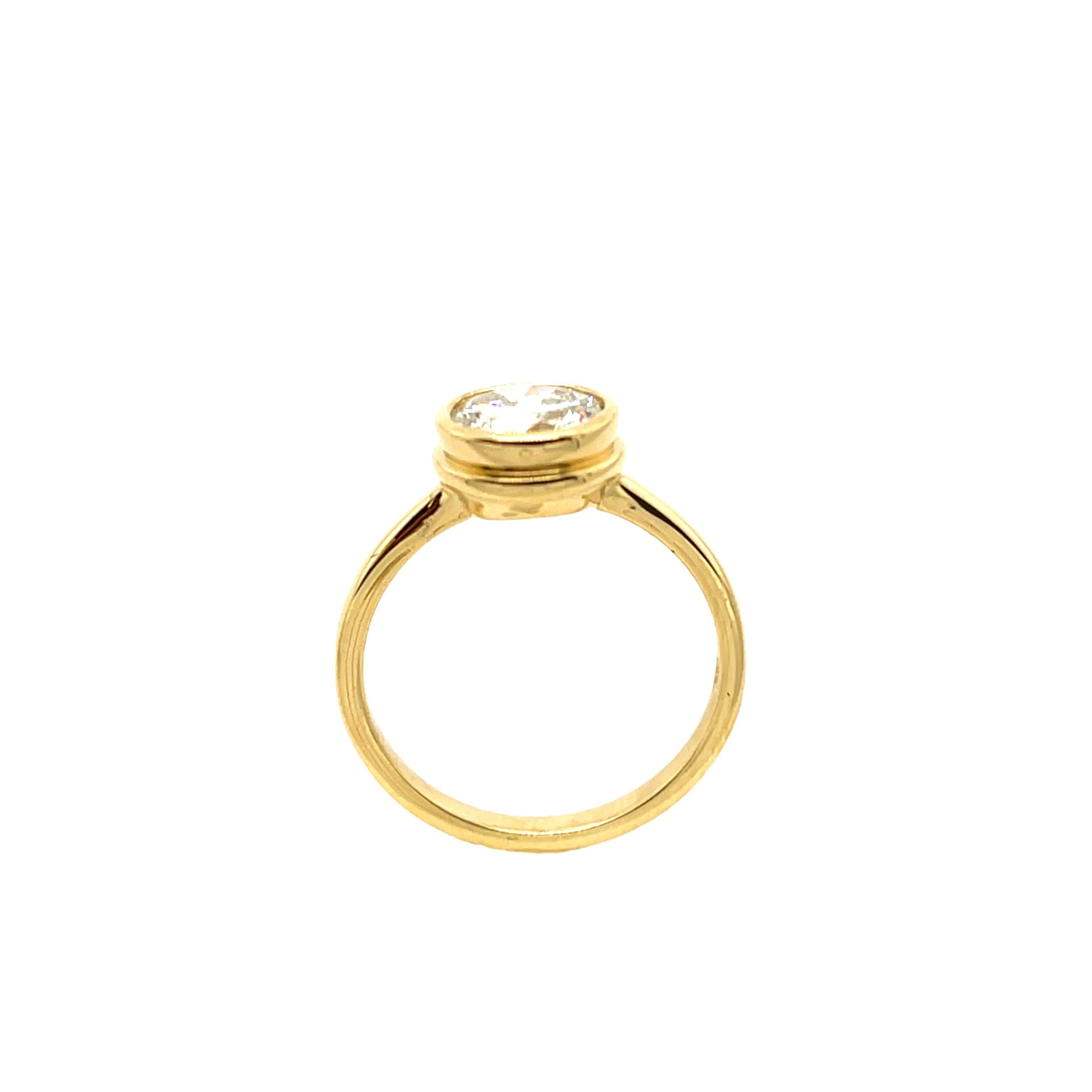 14 Karat Roségold & Platin Diamantring, mit 0,38 Karat rundem Diamanten besetzt 3
