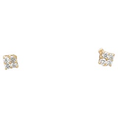 Pendientes de oro amarillo de 18 ct, diamantes de 0,25 ct