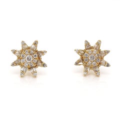 Pendientes de oro amarillo 18 ct con diamantes