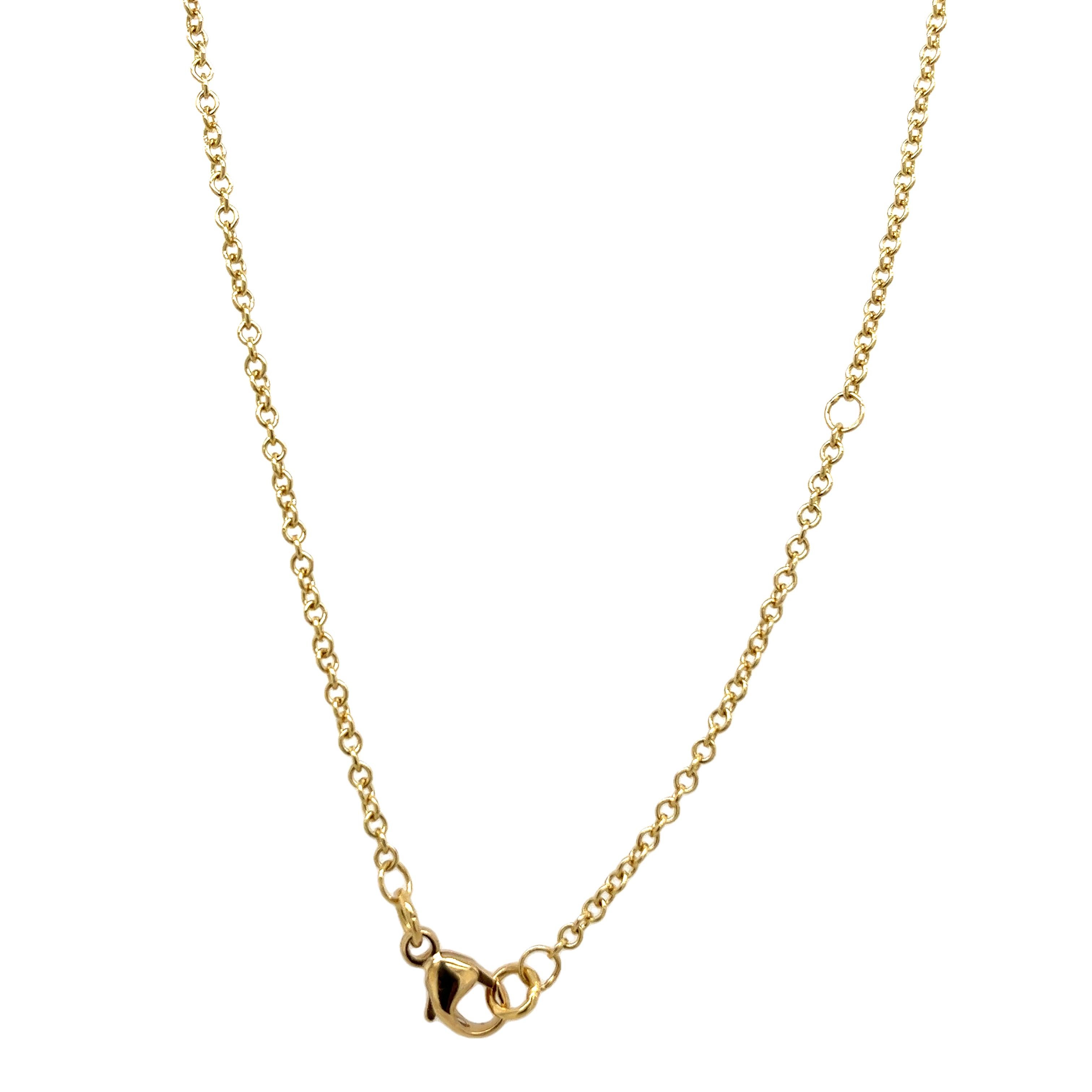 Brilliant Cut 18ct Yellow Gold Diamond & Tsavorite Necklace Set With 0.85ct of G/VS Diamonds For Sale