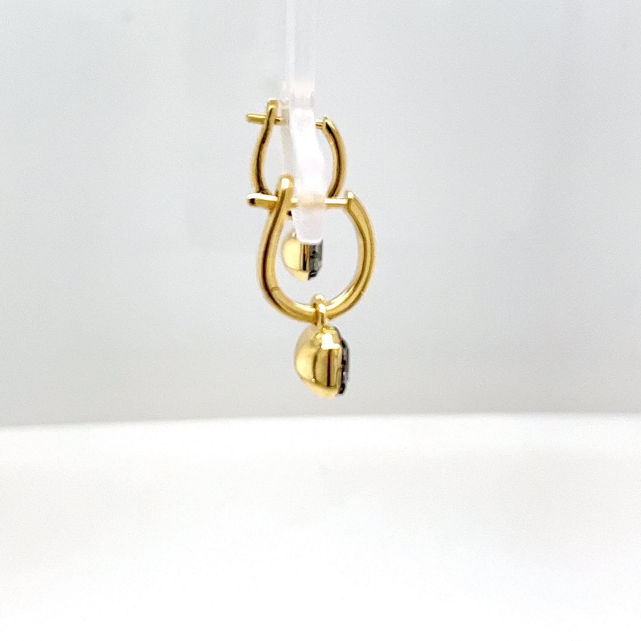 Ohrringe aus 18 kt Gelbgold mit 2 Asscher-Schliffen, insgesamt 1,24 kt im Angebot 2