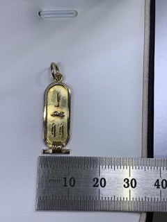 18ct Yellow gold Egyptian cartouche pendant.