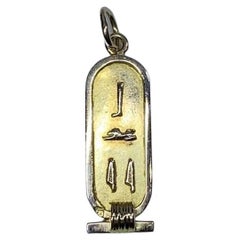 Antique 18ct Yellow gold Egyptian cartouche pendant.