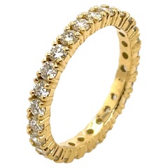Anillo Eternidad Completa de Diamantes en Oro Amarillo de 18 ct, engastado con diamantes naturales de 0,80 ct