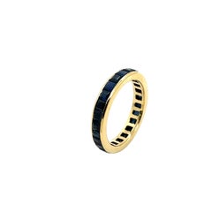 18ct Yellow Gold Full Eternity Natural Sapphire Ring