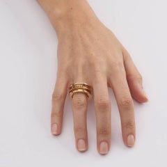 18ct Yellow Gold Geometric Cocktail Ring