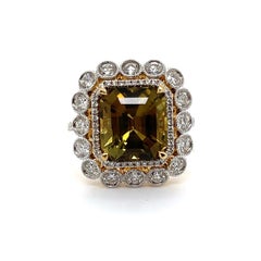 GIA CERTIFIED 18ct Yellow Gold 'Natural Alexandrite' and Diamond Ring