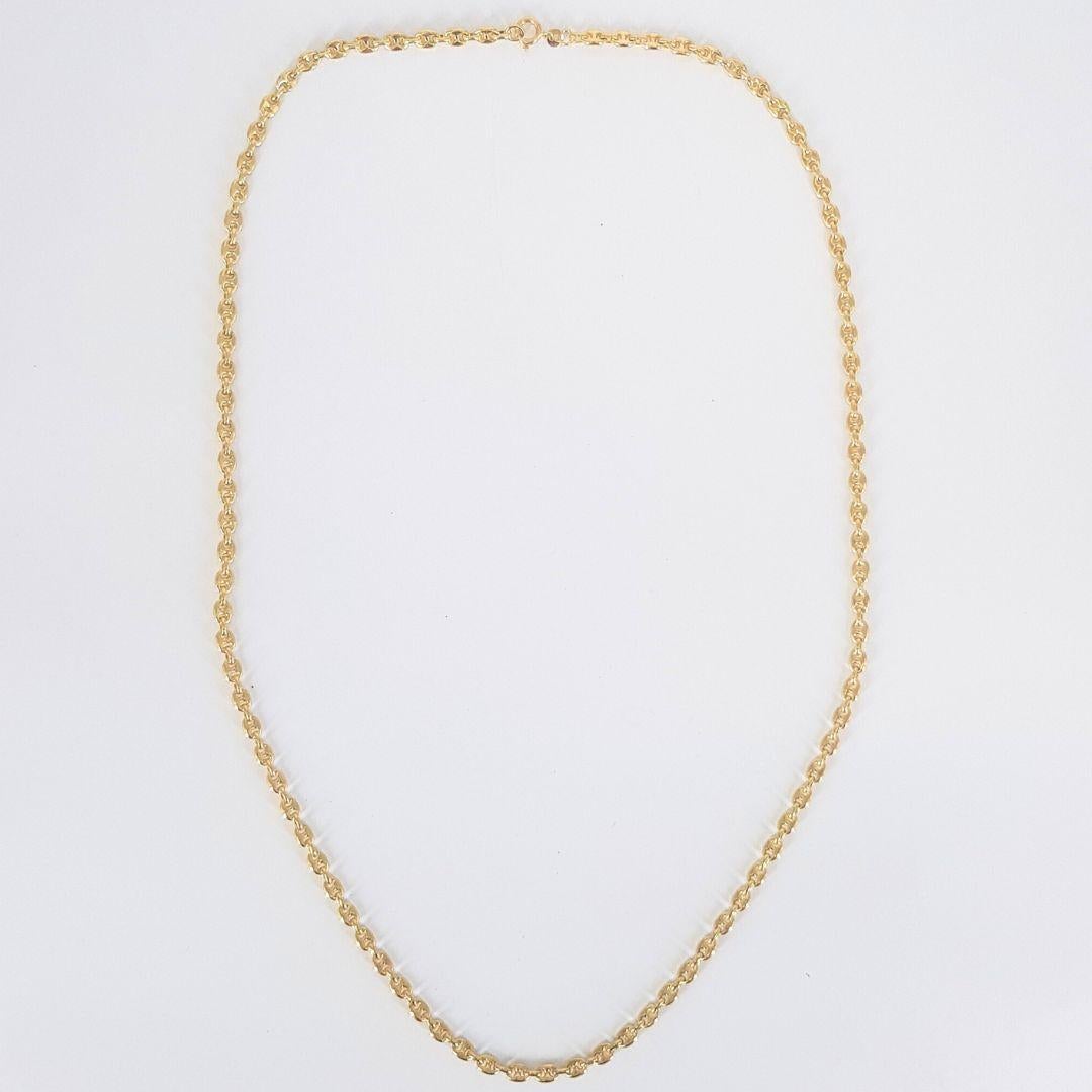 18 Karat Gelbgold Gucci Gliederkette Halskette für Damen oder Herren im Angebot