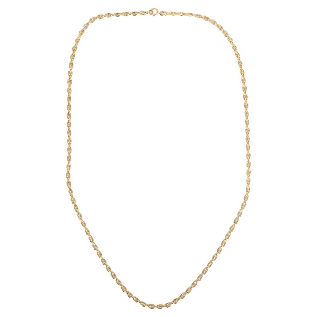 18 Karat Gelbgold Gucci Gliederkette Halskette im Angebot