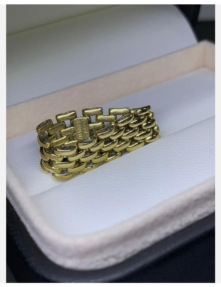 Art Deco 18ct Yellow Gold Heirloom Woven Chunky Engagement Ring 5.4g For Sale