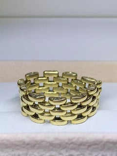 18ct Yellow Gold Heirloom Woven Chunky Engagement Ring