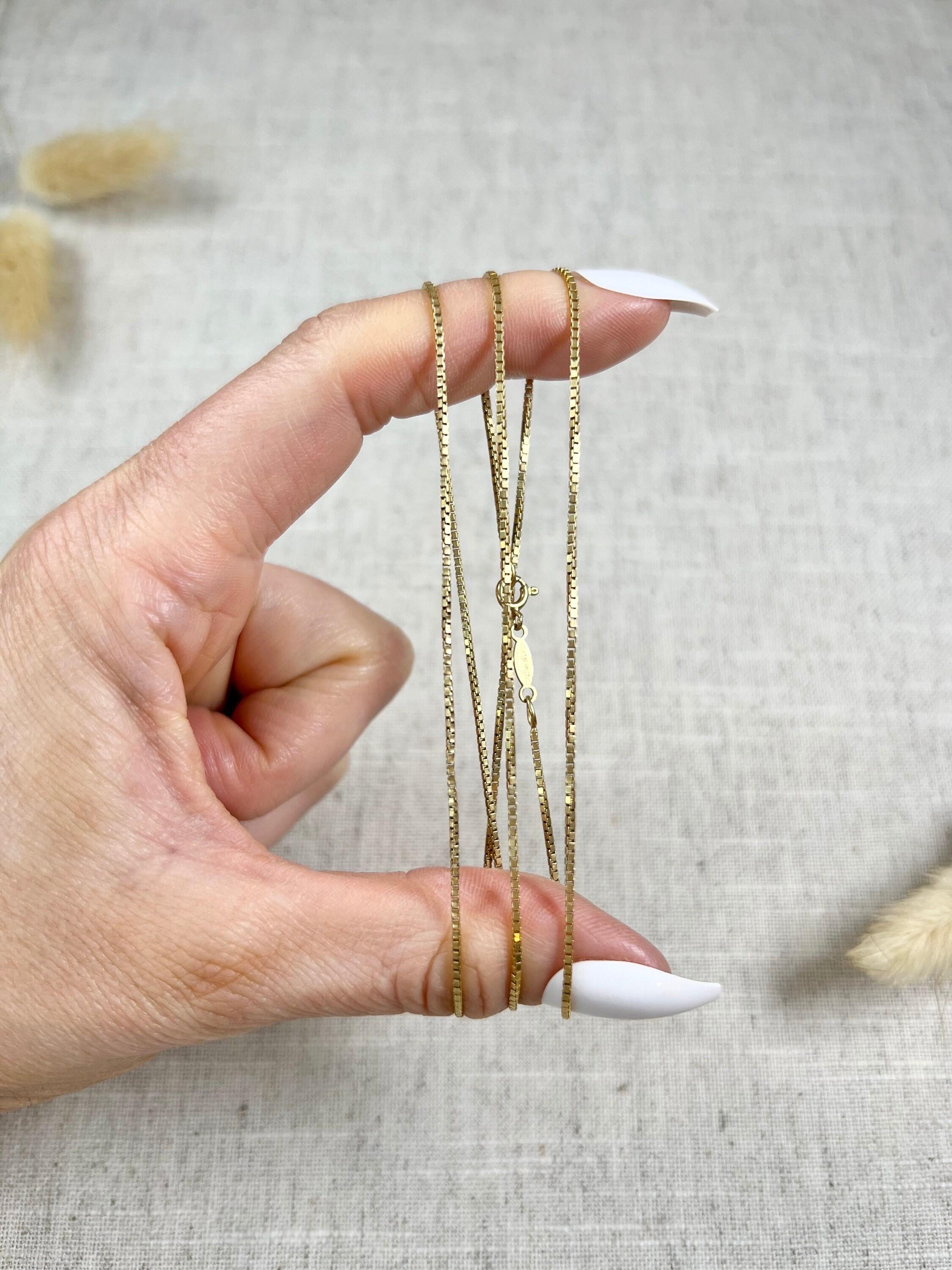 Oro giallo 18ct italiano Giovanni Balestra 24 pollici Catena a Scatola Chiusura ad Anello con Bullone In condizioni buone in vendita a Brighton, GB