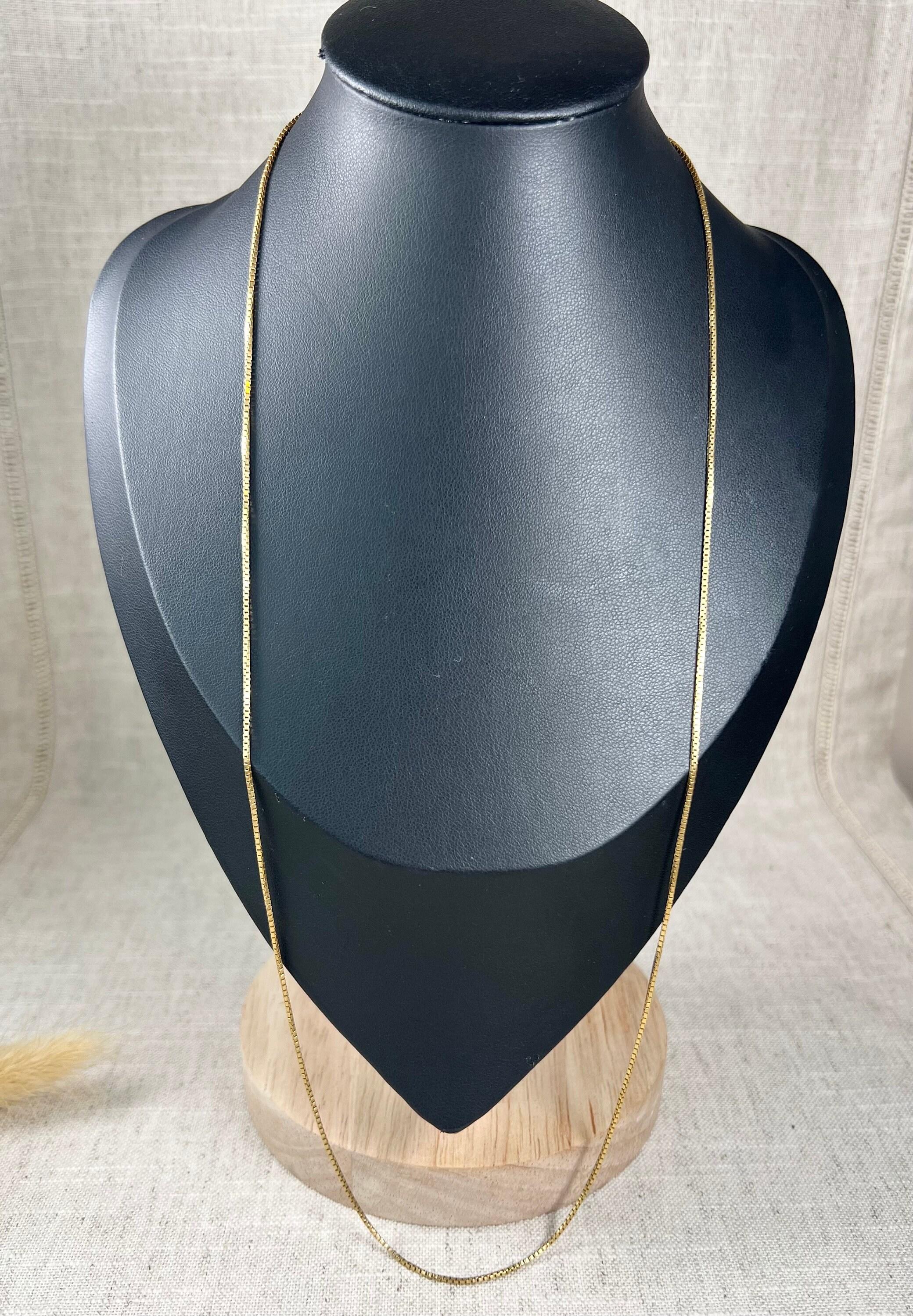 Oro giallo 18ct italiano Giovanni Balestra 24 pollici Catena a Scatola Chiusura ad Anello con Bullone in vendita 1
