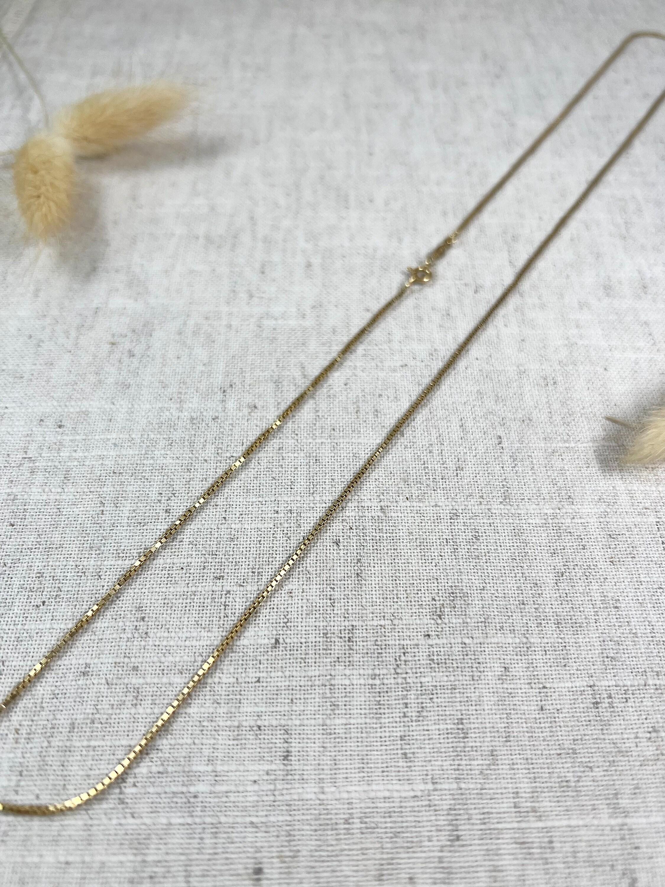 Oro giallo 18ct italiano Giovanni Balestra 24 pollici Catena a Scatola Chiusura ad Anello con Bullone in vendita 2