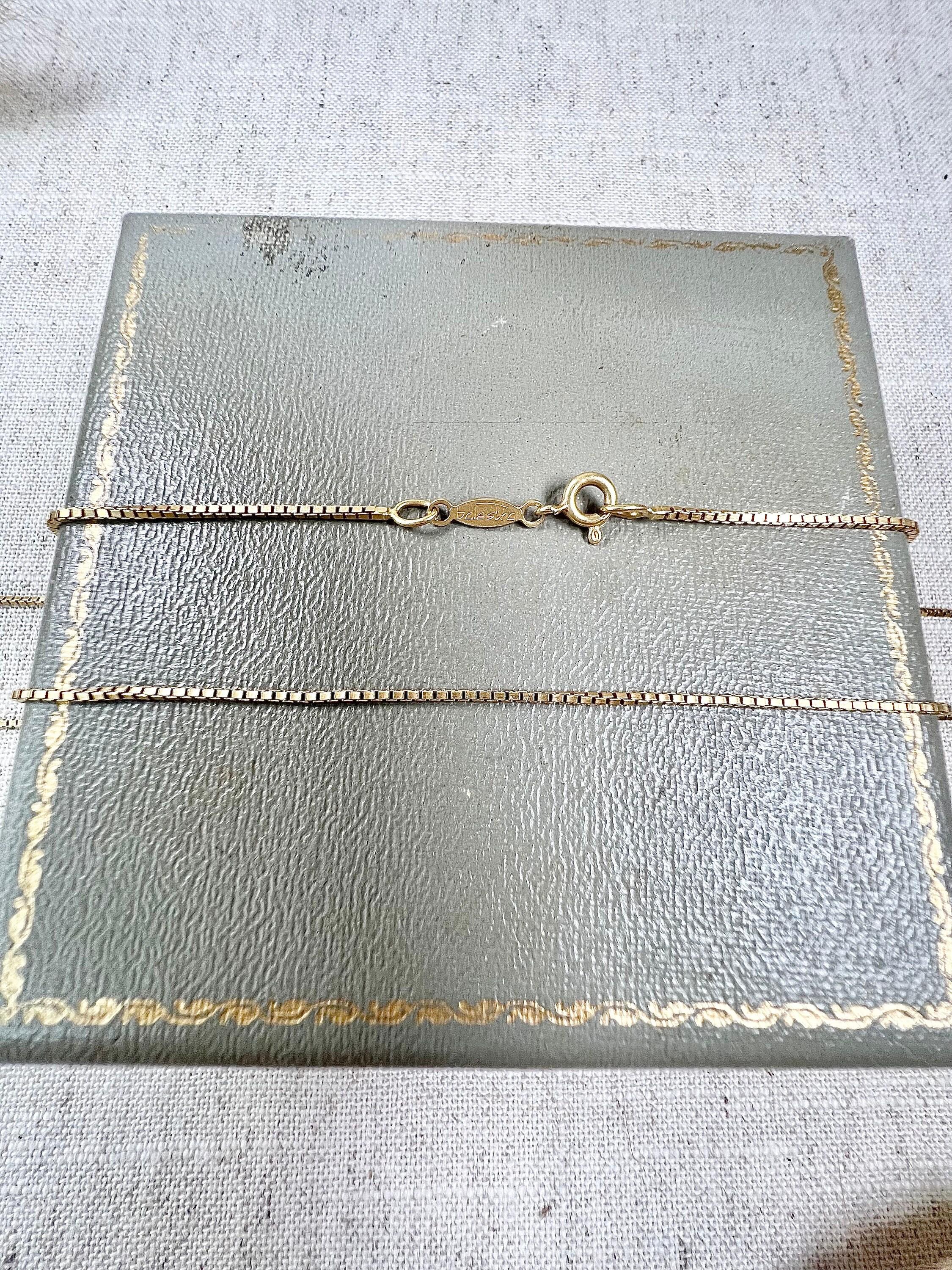 Oro giallo 18ct italiano Giovanni Balestra 24 pollici Catena a Scatola Chiusura ad Anello con Bullone in vendita 3