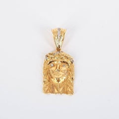 18ct Yellow Gold Jesus Pendant