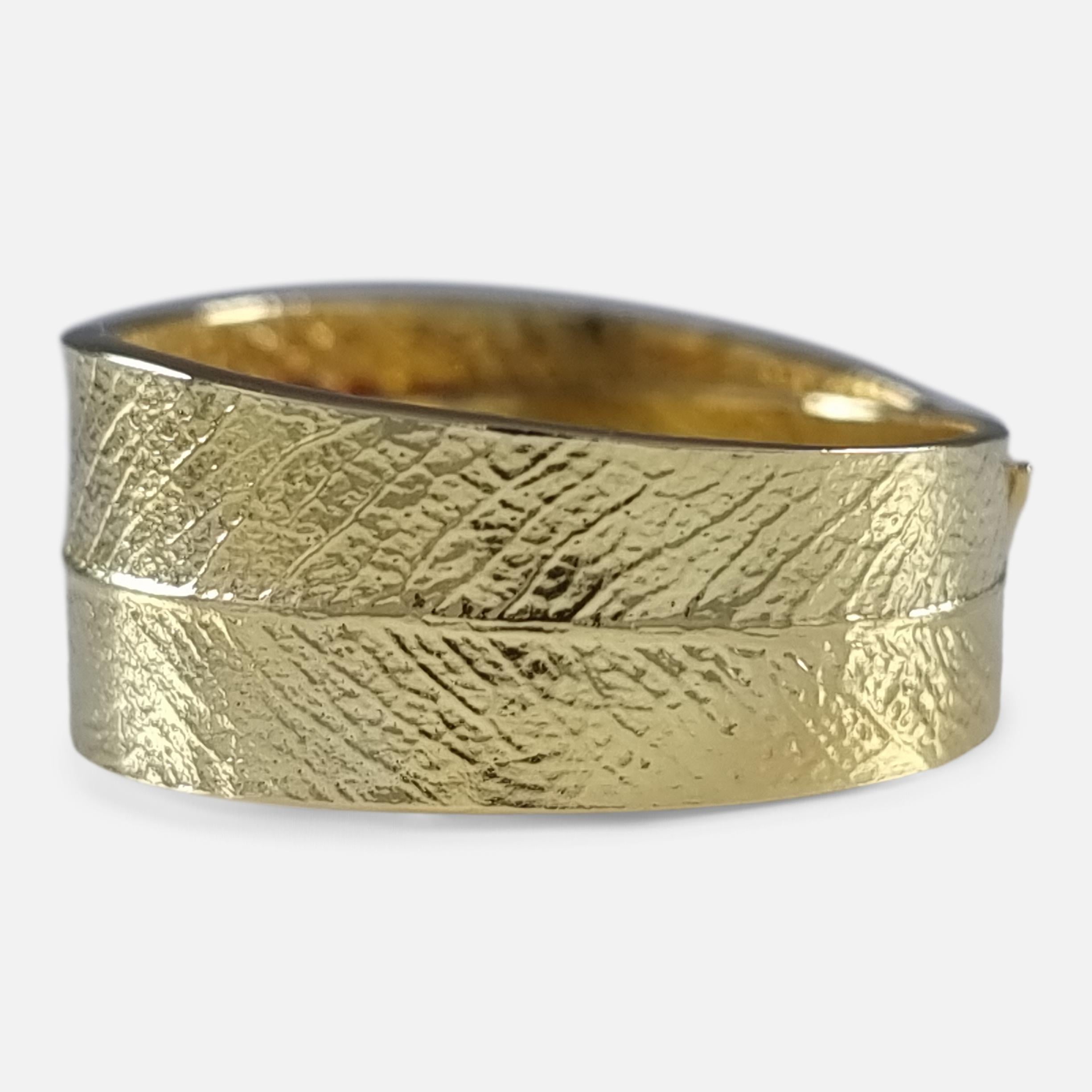 Women's or Men's 18ct Yellow Gold Leaf Ring by H.Stern For Sale