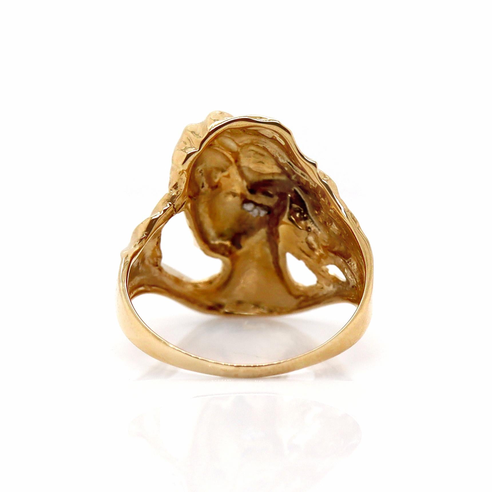 Bague de jeune fille en or jaune 18CT avec diamant en vente 2