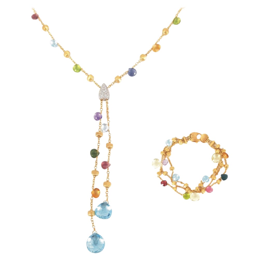 18ct Yellow Gold Marco Bicego Necklace 
Bracelet Set