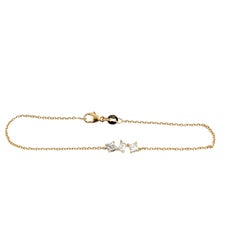 18 Karat Gelbgold Mix Shape Diamanten-Armband, 0,75 Karat