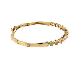 18ct Yellow Gold Natural Opal Bracelet, Set With 14 Opals, 2.10ct