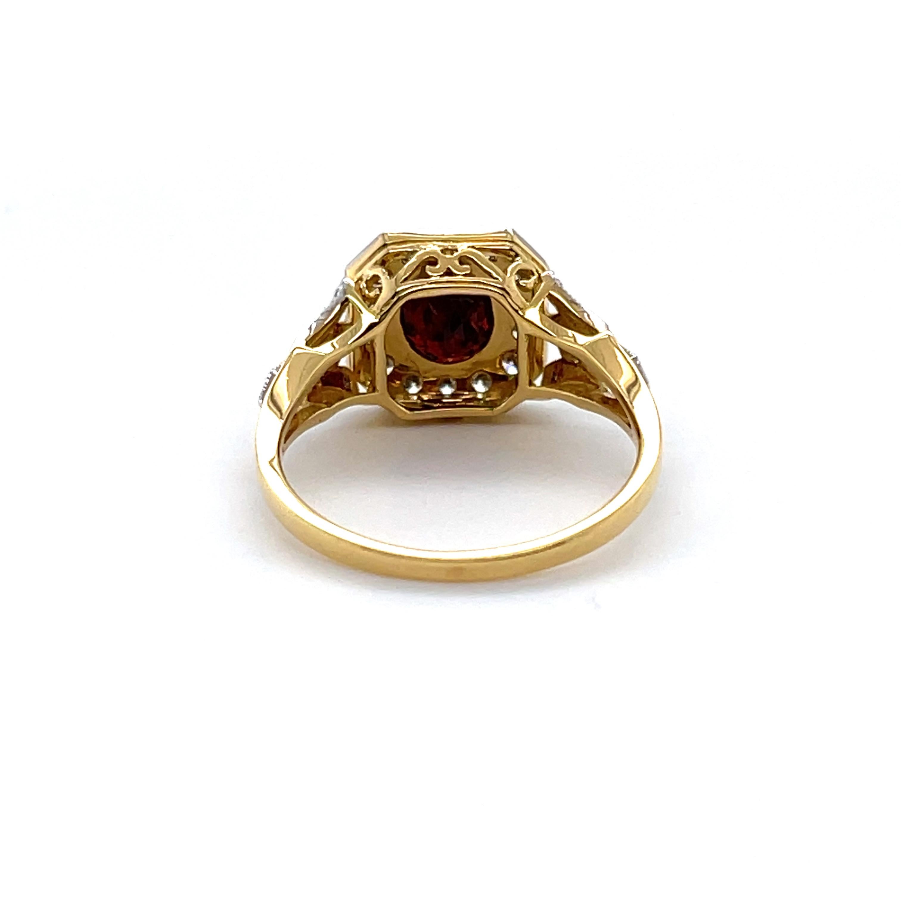 For Sale:  18ct Yellow Gold 'No Heat' Gold Ruby and Diamond Ring 4