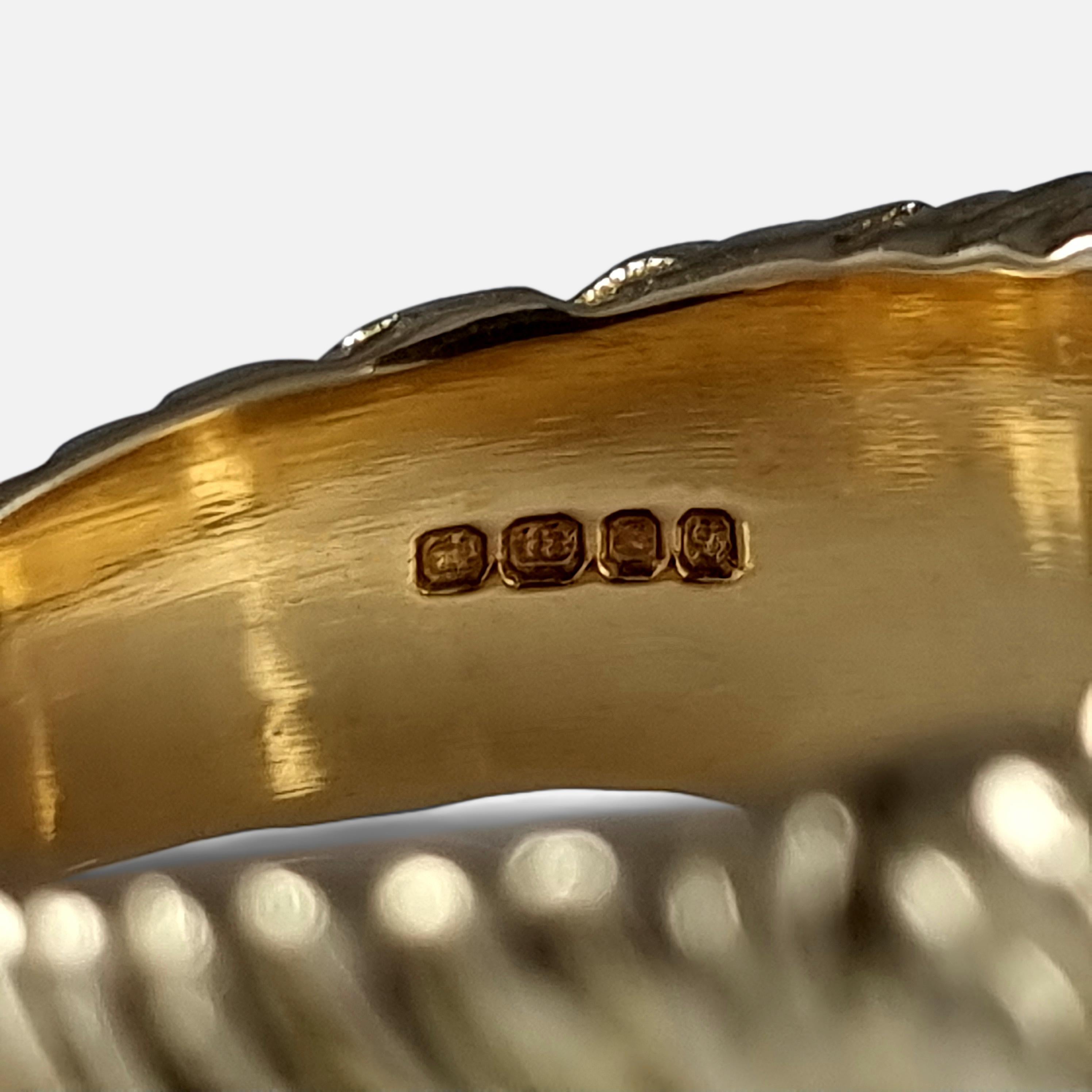 18ct Yellow Gold Onyx Signet Ring, Kutchinsky, 1971 For Sale 8