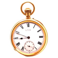 Reloj de bolsillo de esfera abierta de oro amarillo de 18 ct - 1881 - 80,9 g