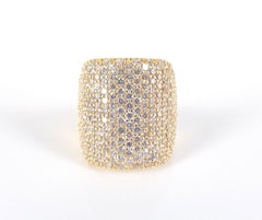 18CT Yellow Gold Pave Diamond Ring