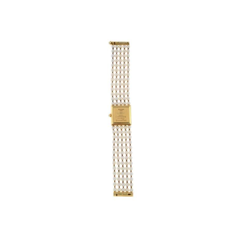 18ct Yellow Gold & Pearl 'Mademoiselle' Ladies Watch by Chanel In Excellent Condition In London, GB