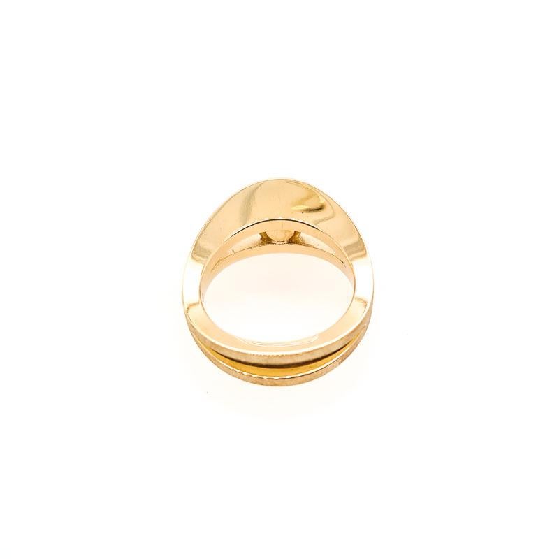 Artisan 18ct Yellow Gold & Pearl Ring 