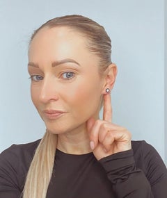 18ct Yellow Gold & Platinum 1920s Art Deco Sapphire Diamond Target Stud Earrings