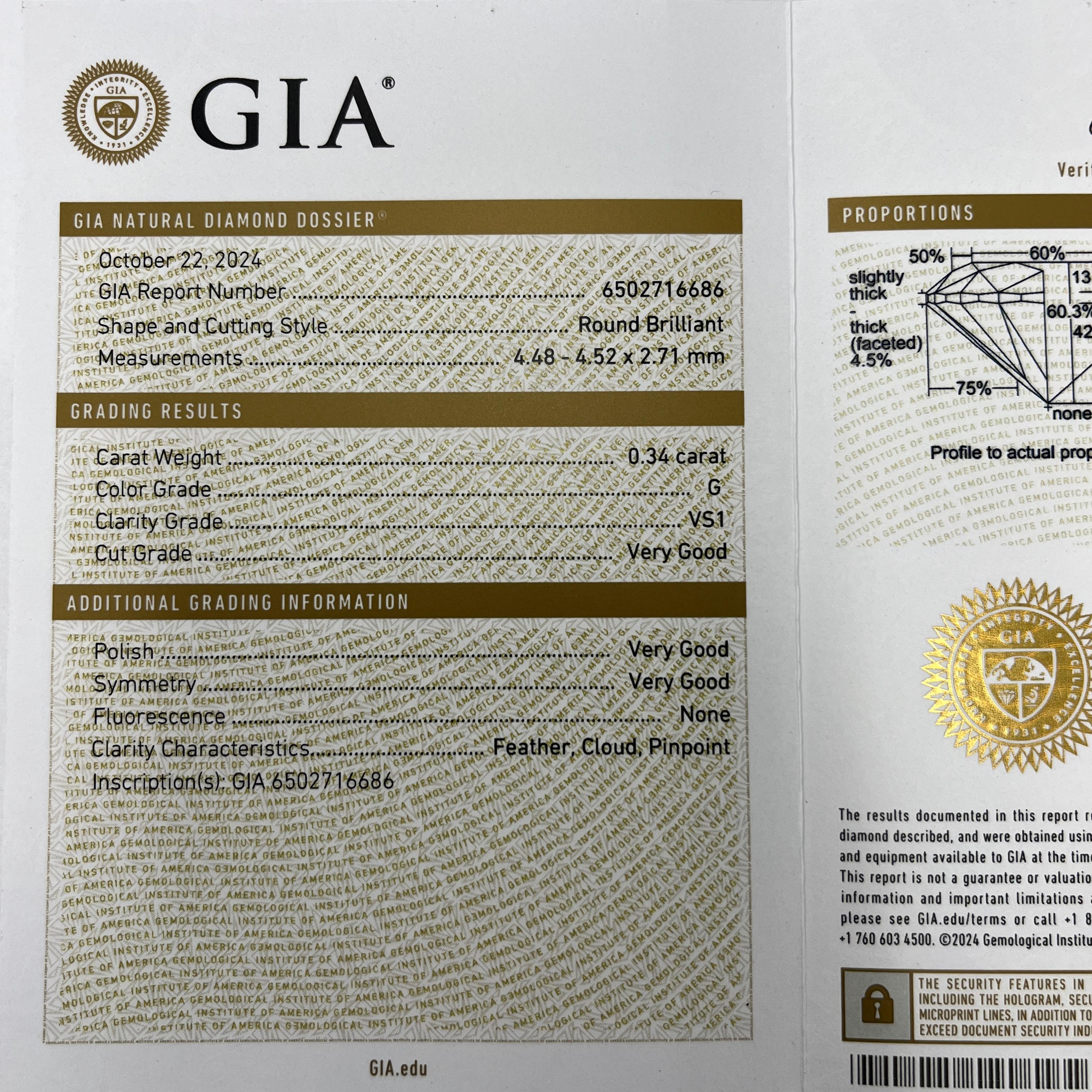 Bague en or jaune 18 ct et platine à 5 diamants GIA, 1,70 ct G-VS1 en vente 5