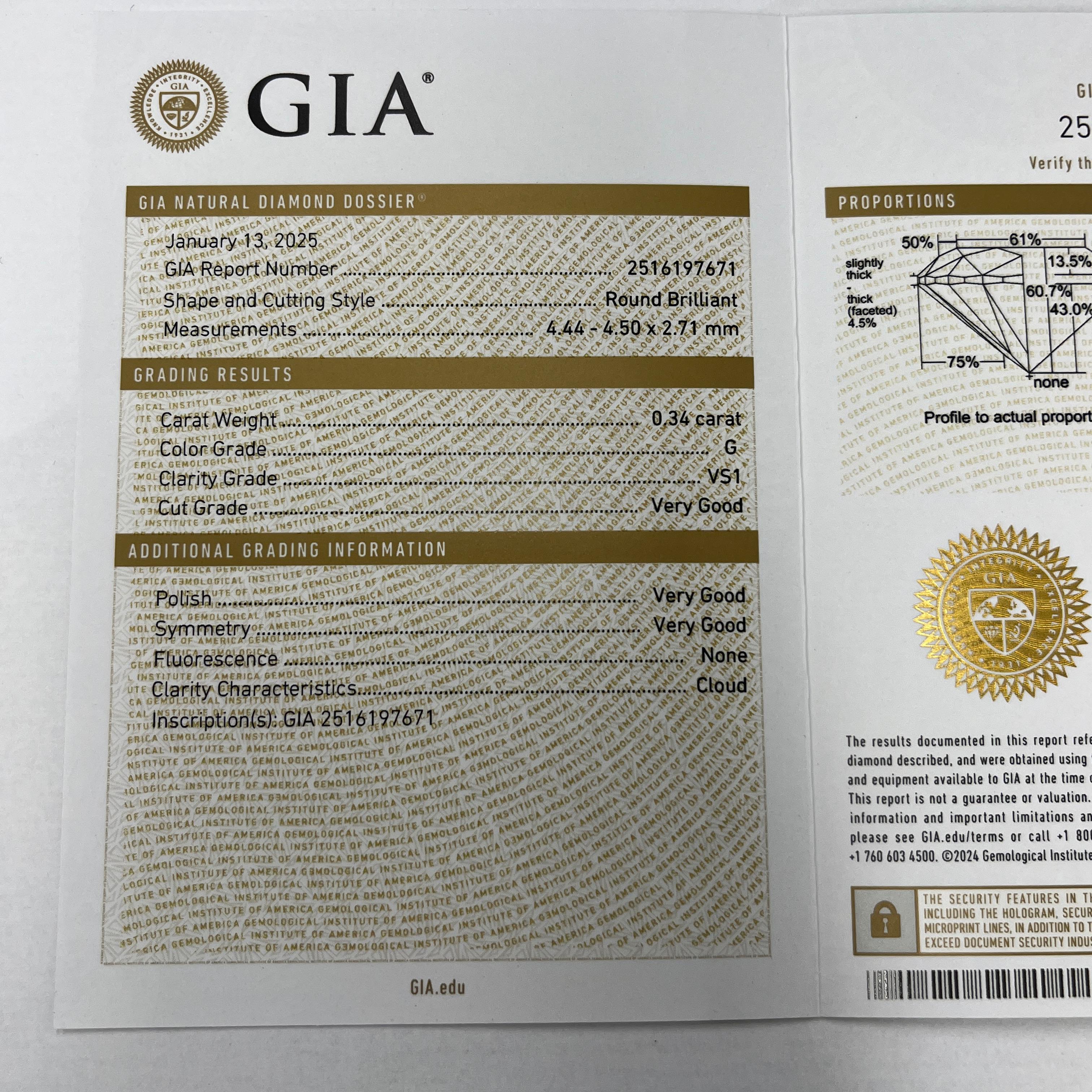 Bague en or jaune 18 ct et platine à 5 diamants GIA, 1,70 ct G-VS1 en vente 6