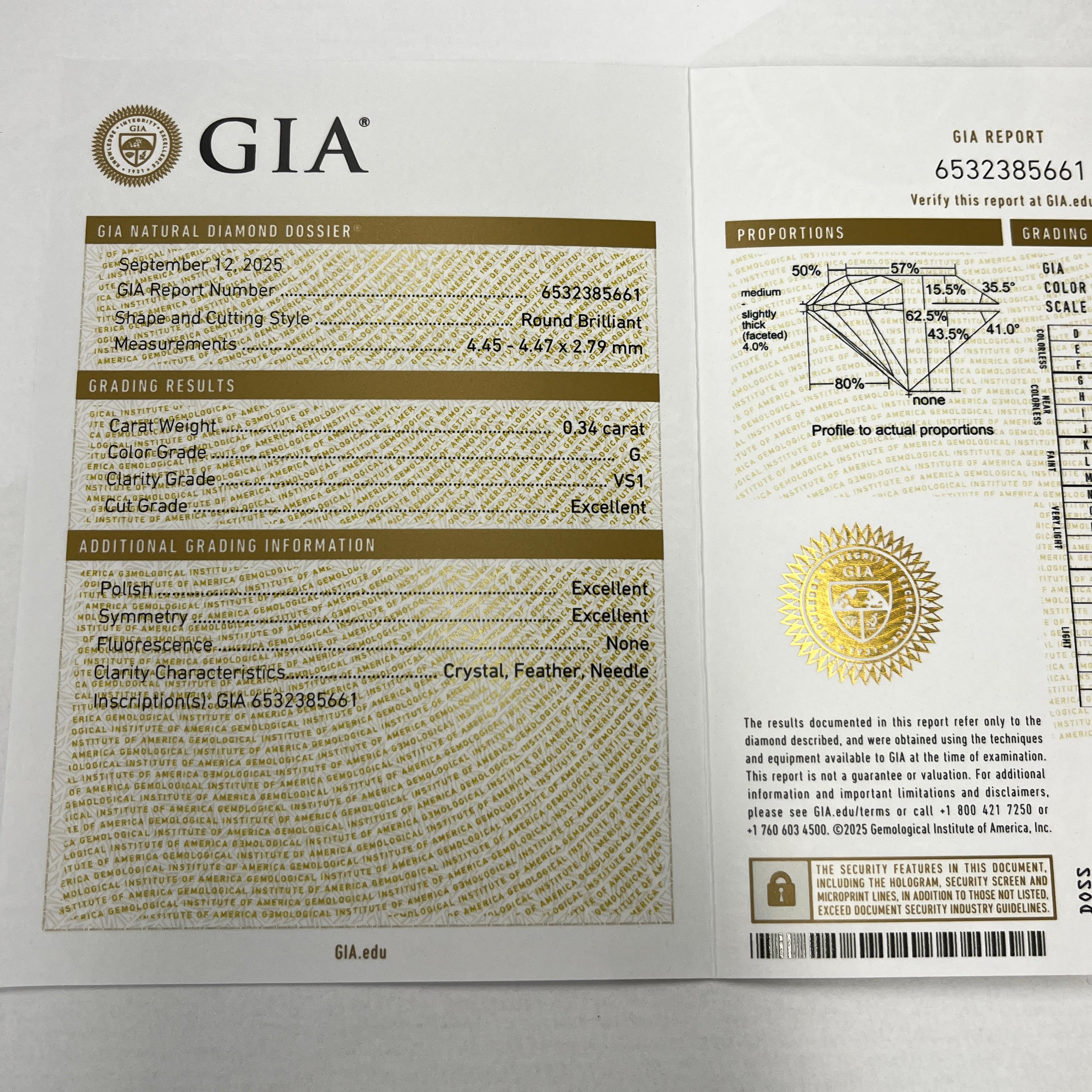 Bague en or jaune 18 ct et platine à 5 diamants GIA, 1,70 ct G-VS1 en vente 7