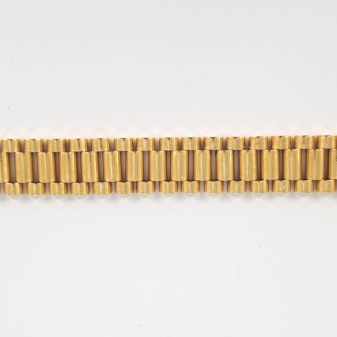 18ct Yellow Gold Rolex Style Bracelet In Good Condition For Sale In Cape Town, ZA