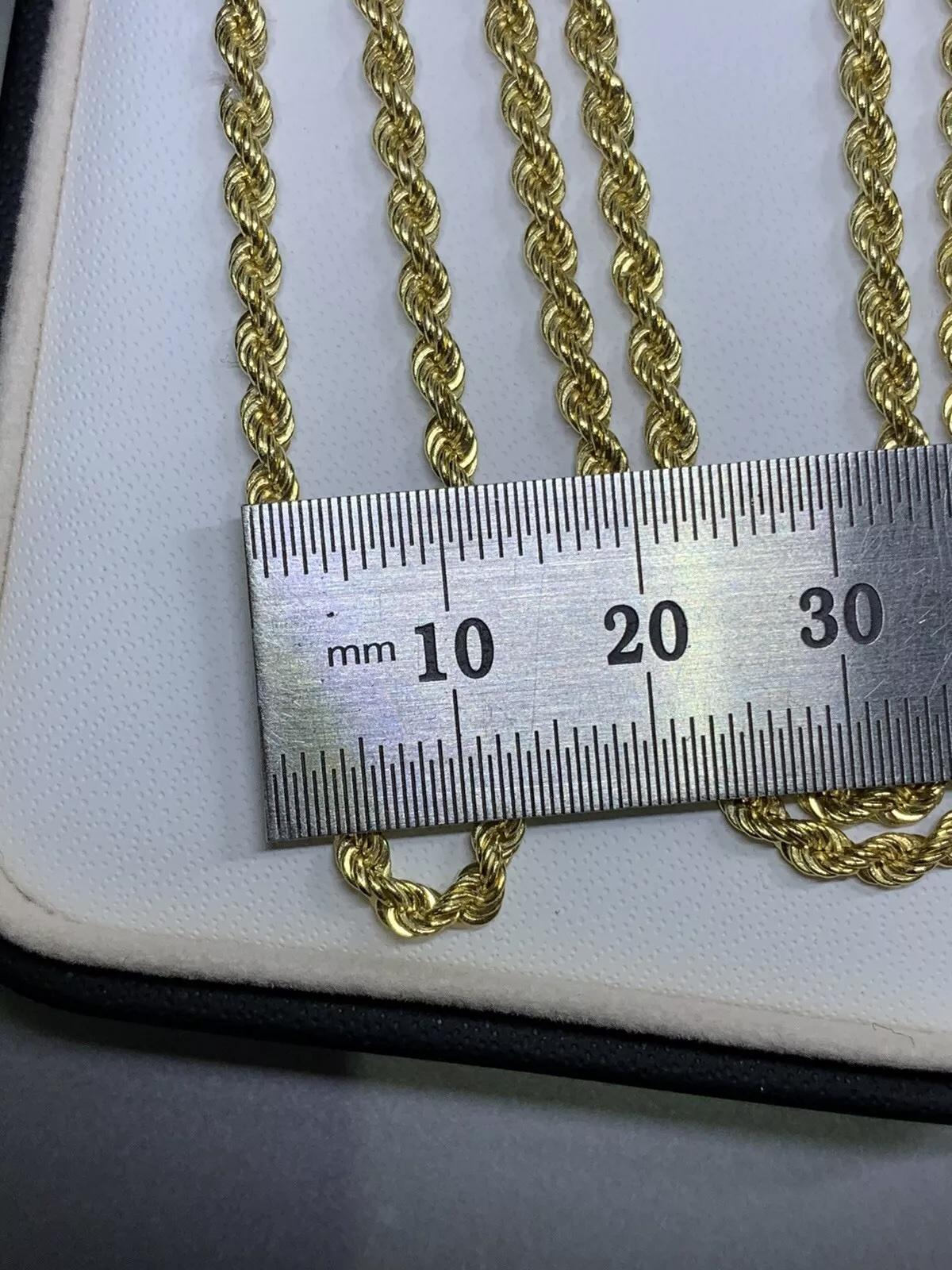 Collana solida con catena cubana a spirale in oro giallo 18ct. In condizioni Nuovo in vendita a London, GB