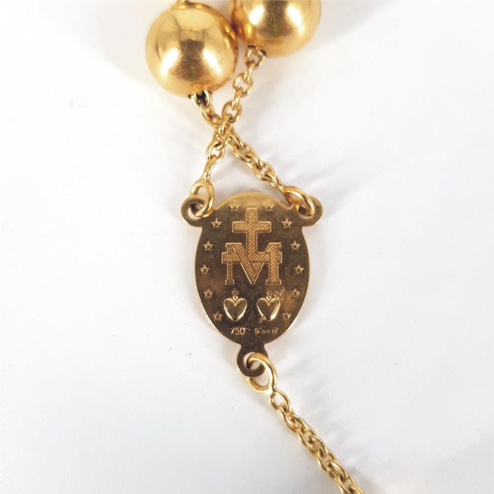 Modern 18ct Yellow Gold Rosary